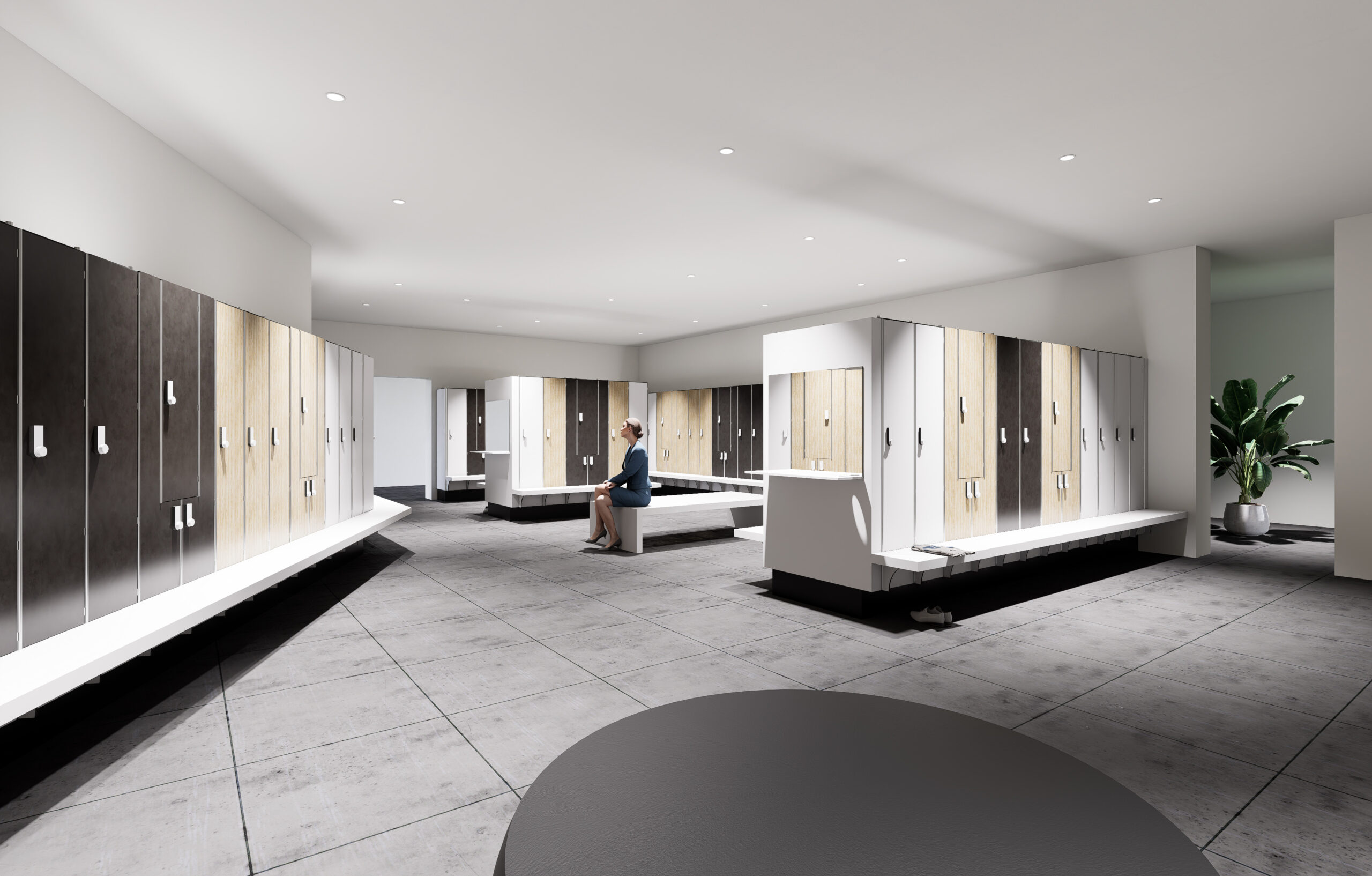 Modernisierung Umkleidekabine, Rendering